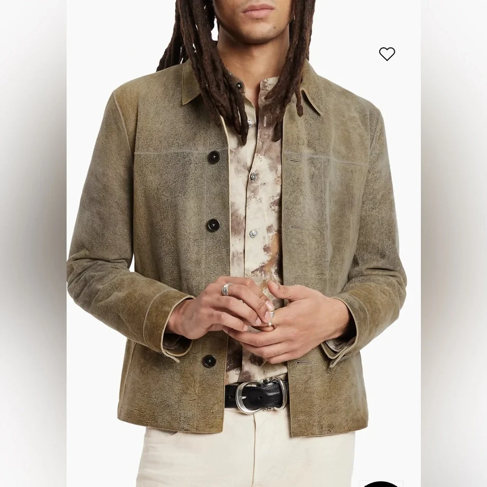 John Varvatos Ivey Leather Shirt Jacket‎ Size 50 - Picture 3 of 13